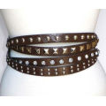 Punk Rock ! DARK BROWN STUD RHINESTONE 80er PUNK DESIGNER HIP BELT